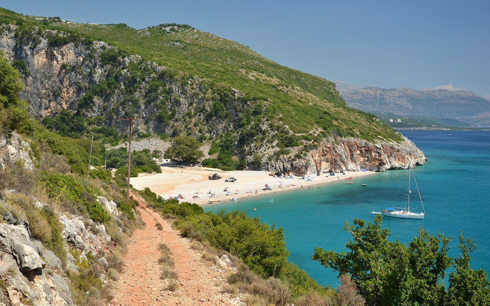 A turquoise cove on the Albanian Riviera