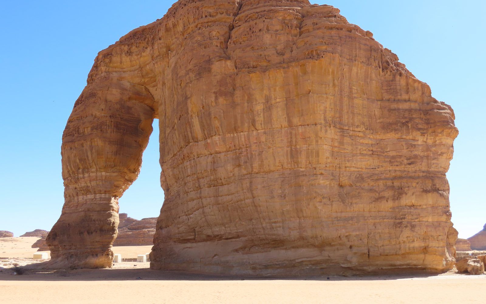 Elephant Rock rising from the AlUla desert