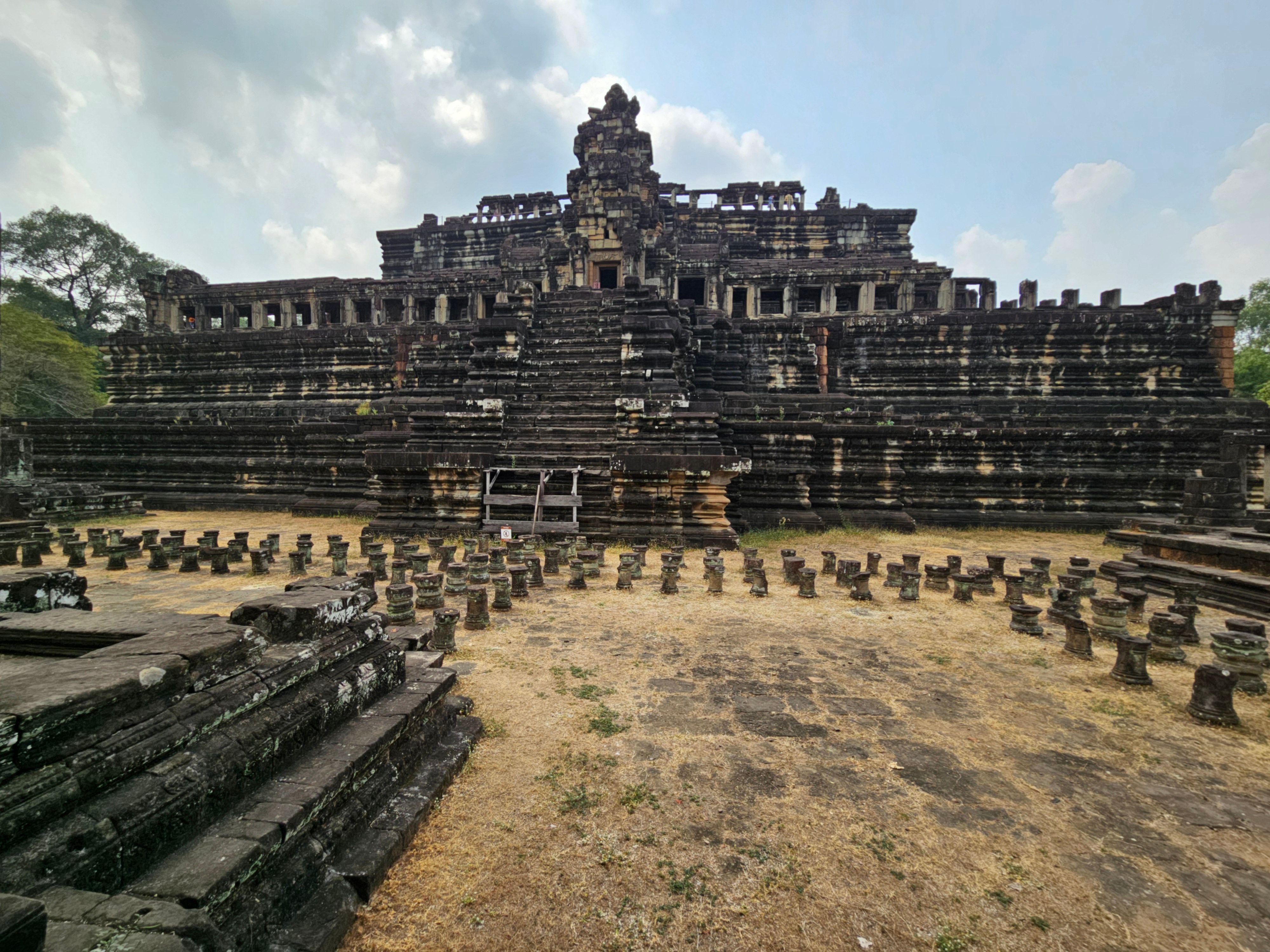 The three-tiered pyramid of Baphuon temple within Angkor Thom
