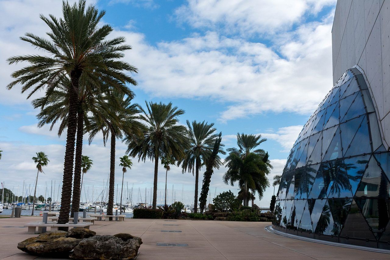 The glass-and-concrete Dalí Museum on the St. Petersburg waterfront
