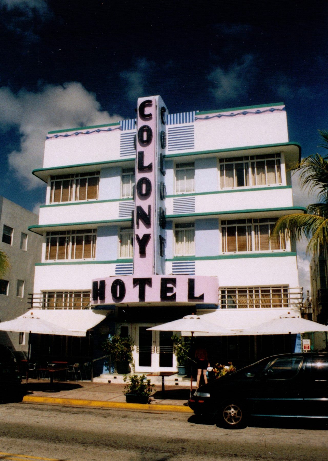 Pastel Art Deco hotels along Ocean Drive in Miami Beach