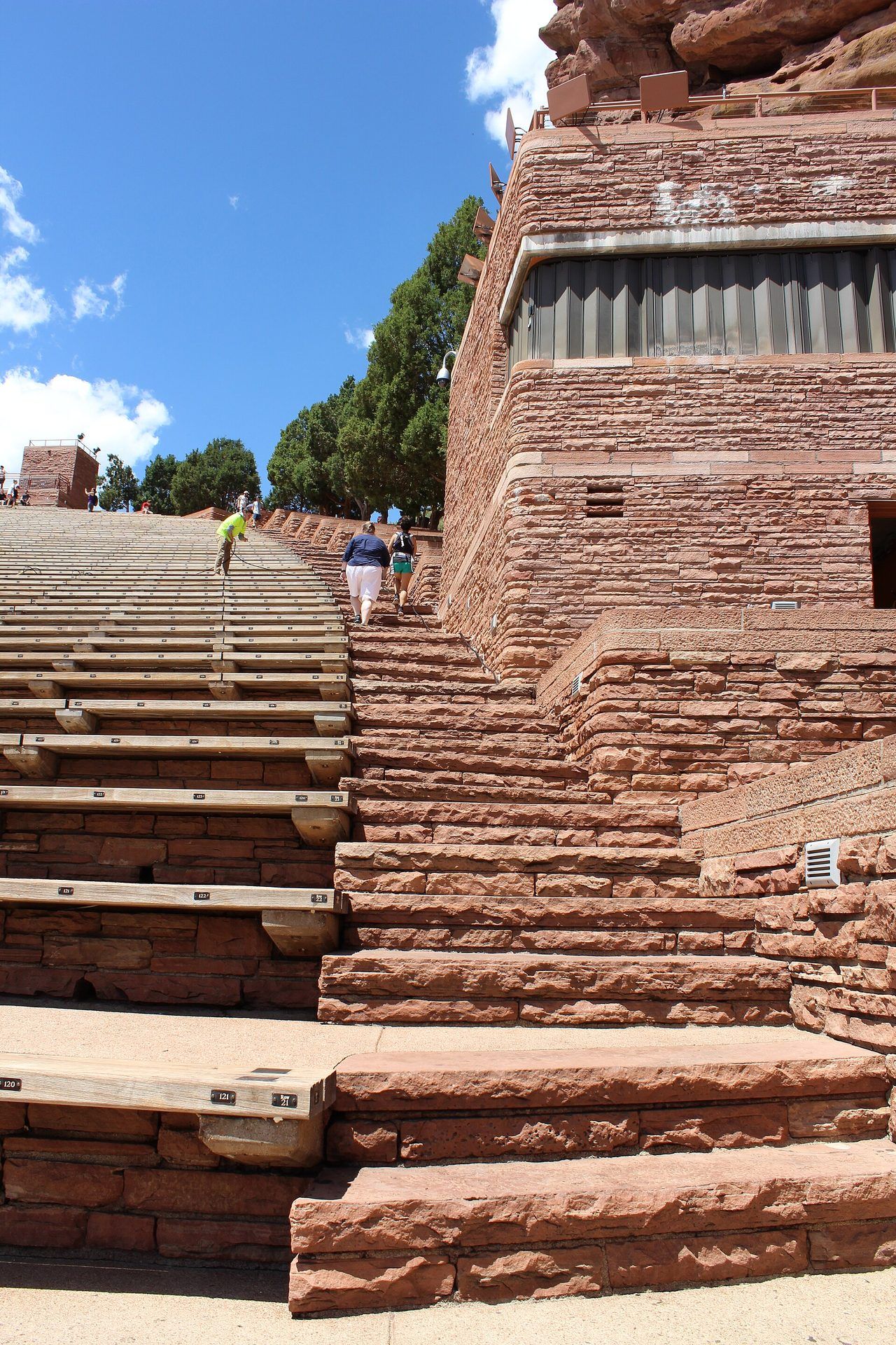 The natural sandstone tiers of Red Rocks Amphitheatre near Denver
