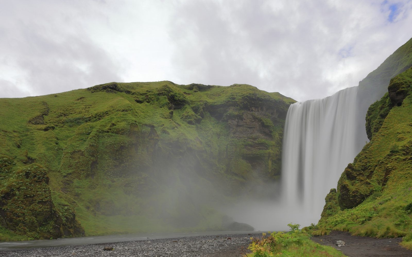 The Skógafoss waterfall