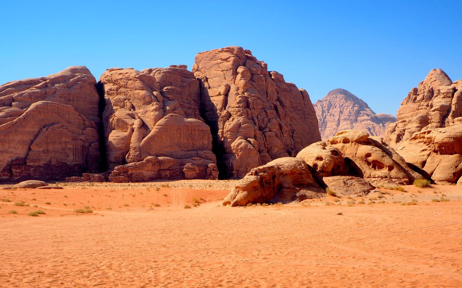 The red sands and cliffs of Wadi Rum