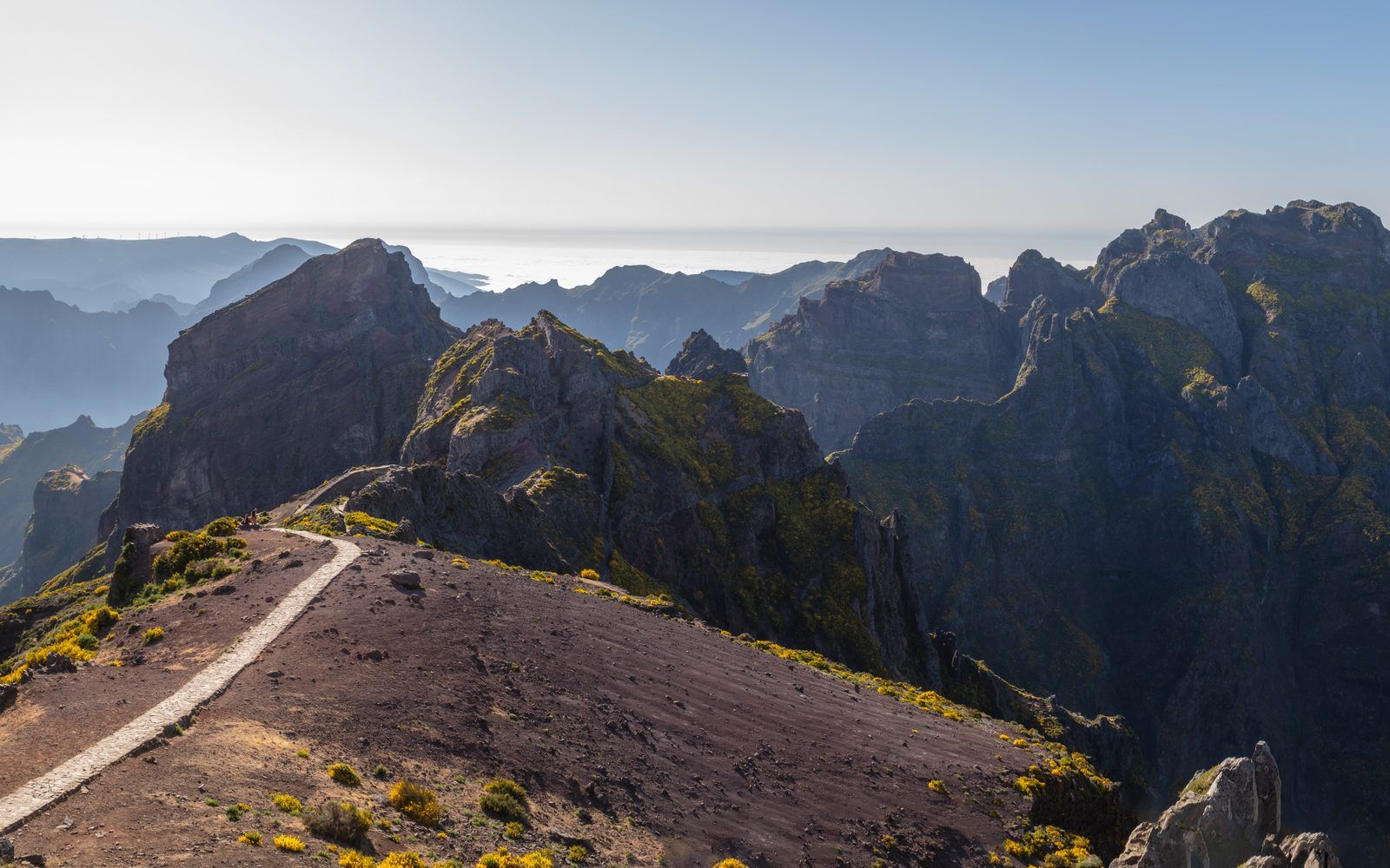 The peaks of Pico do Arieiro above the clouds
