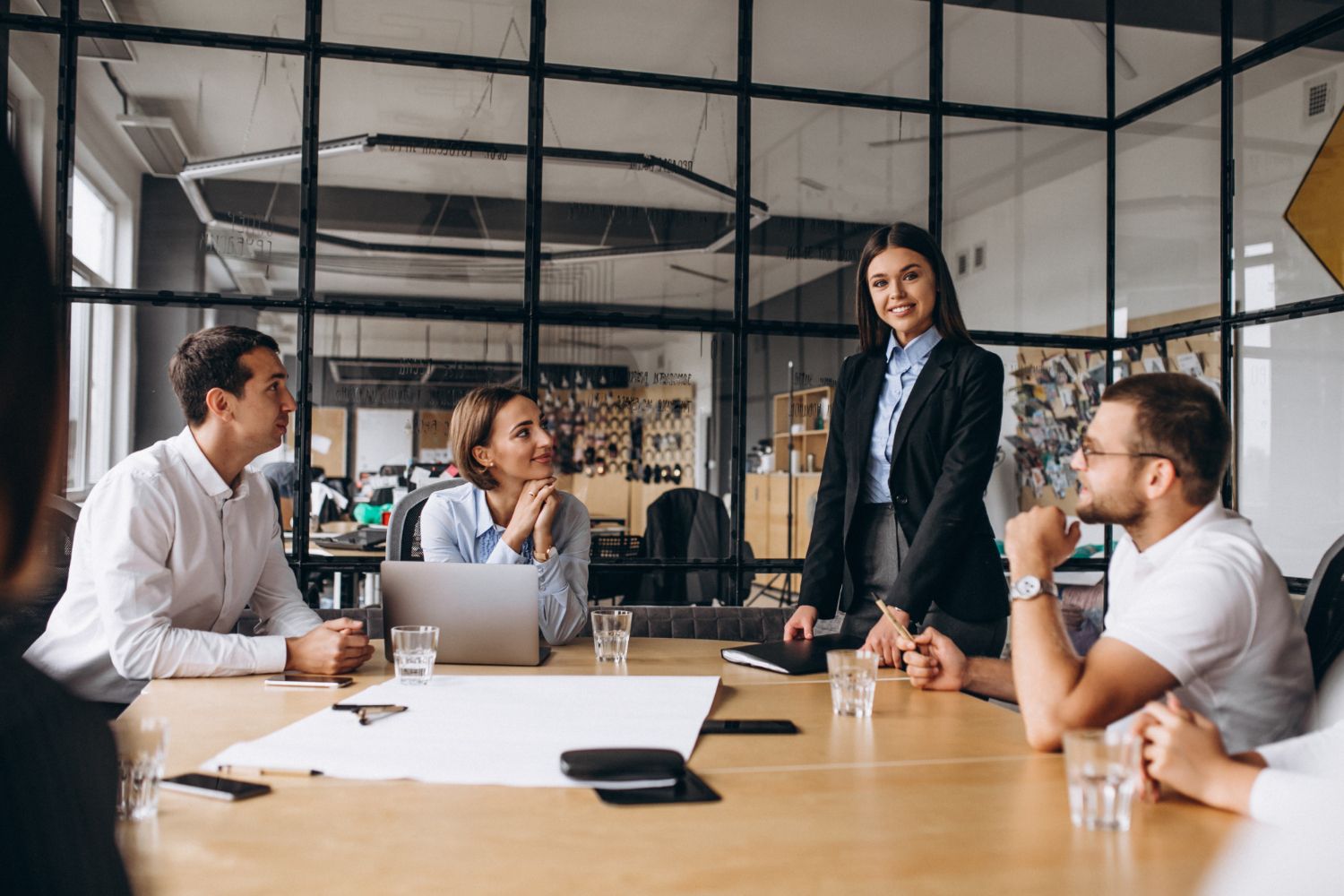 Business meeting in a boardroom