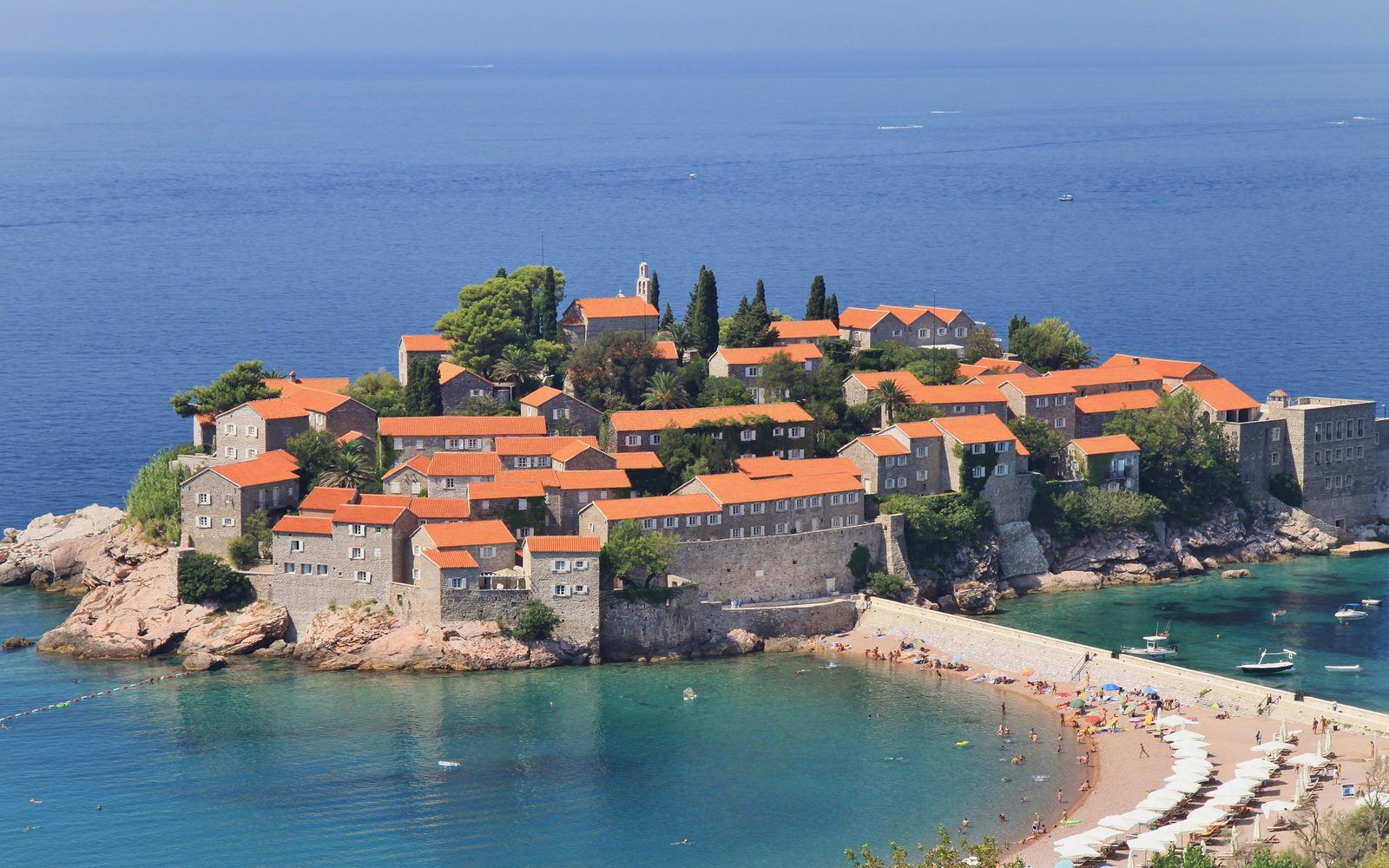 The islet of Sveti Stefan