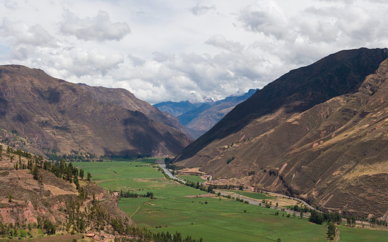Terraced ruins in the Sacred Valley