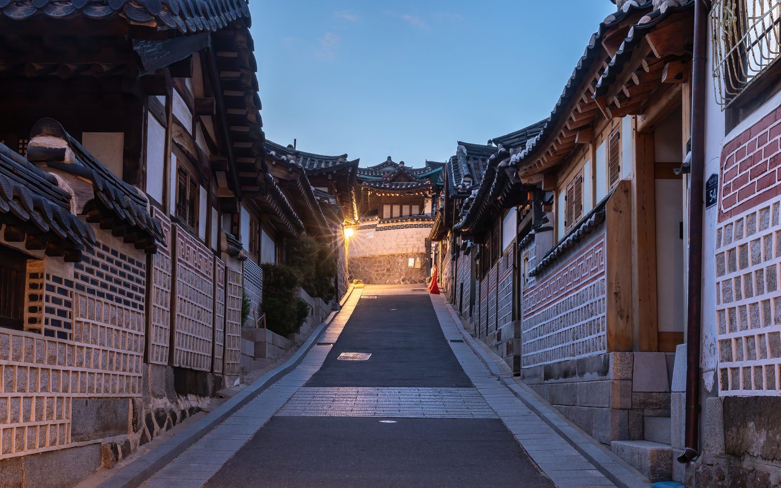 Traditional hanok rooftops in Bukchon
