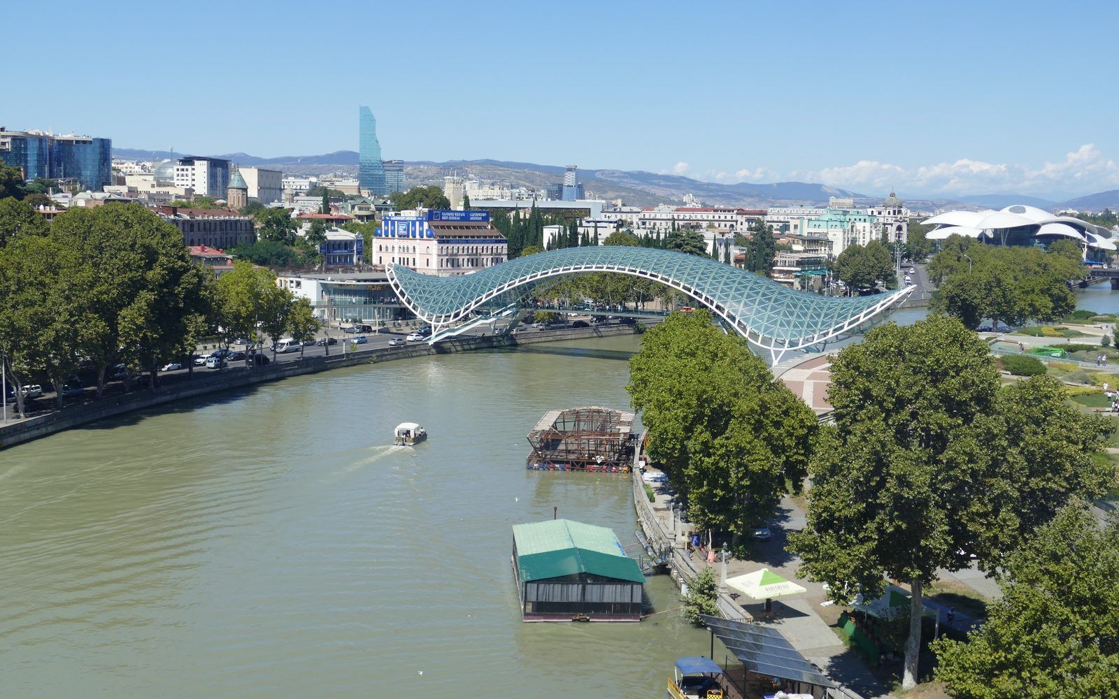 The Bridge of Peace over the Kura River in Tbilisi
