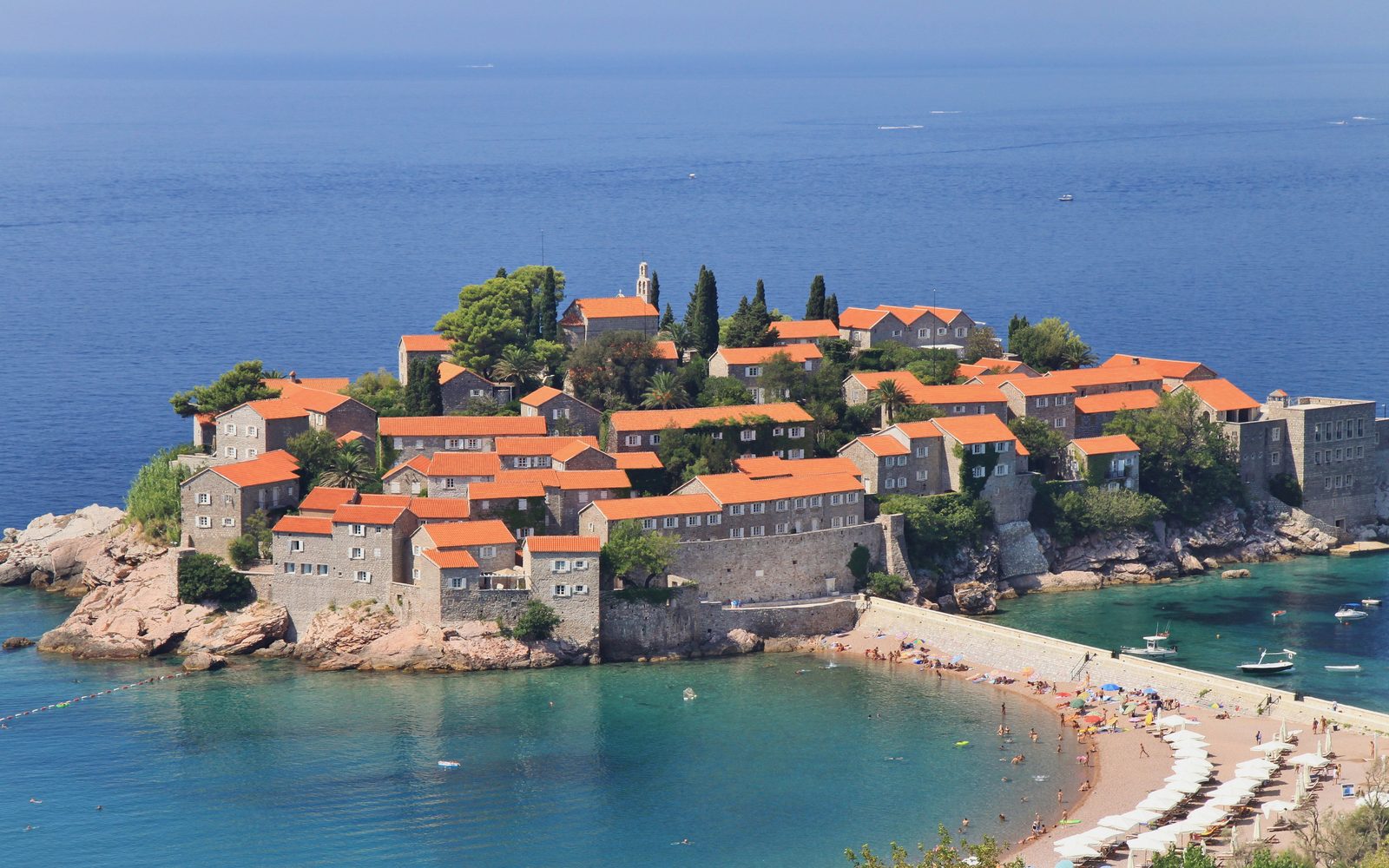 The islet of Sveti Stefan